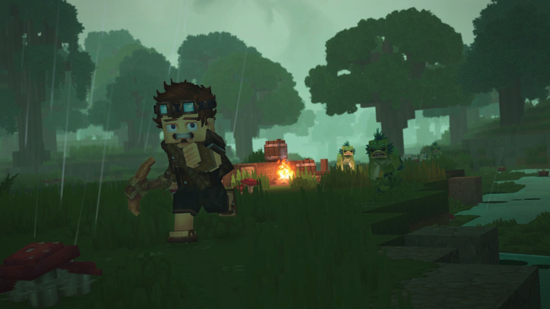 Hytale Rainy Forest - Dynamic Weather and PBR Surfaces